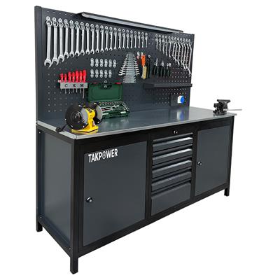 TAKPOWER 2 Metre Dolu Takım Tezgahı 5 Çekmeceli 2 Dolaplı Eko