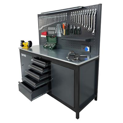 TAKPOWER 2 Metre Dolu Takım Tezgahı 5 Çekmeceli 2 Dolaplı Eko