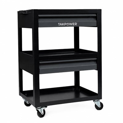 TAKPOWER 3 Gözlü 2 Çekmeceli Parça Taşıma Arabası Antrasit