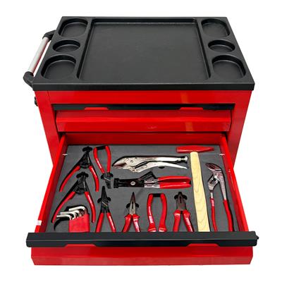 TAKPOWER 172 Parça Dolu Takım Arabası 5 Çekmeceli İzeltaş El Aletleri - Kırmızı