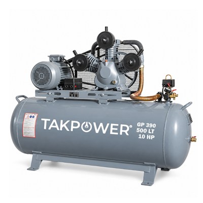 TAKPOWER 500 LT  Hava Kompresörü V Kafa Üç Piston 8 Bar 380V
