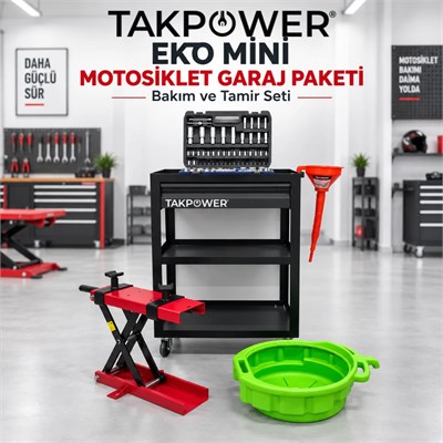 TAKPOWER Eko Mini Motosiklet Garaj Paketi Bakım ve Tamir Seti
