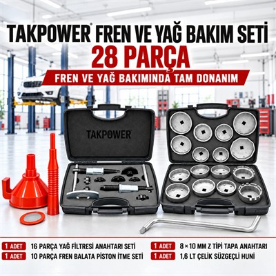 TAKPOWER Fren ve Yağ Bakım Seti 28 Parça