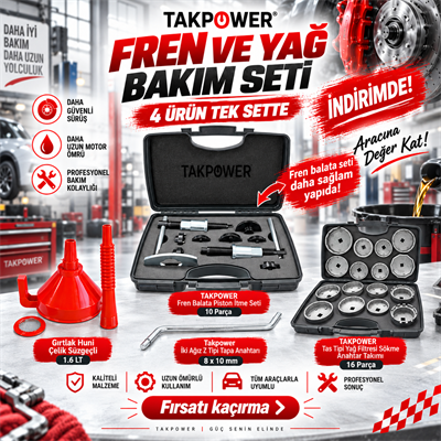 TAKPOWER Fren ve Yağ Bakım Seti 28 Parça
