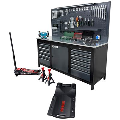 TAKPOWER Oto Servis ve Hobi Garaj Seti Pro - Profesyonel Atölye Seti