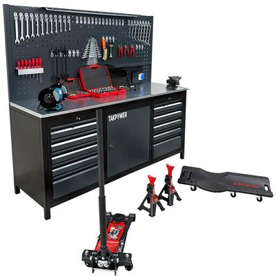TAKPOWER Oto Servis ve Hobi Garaj Seti Premium - Premium Servis Seti