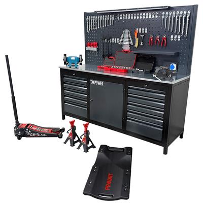 TAKPOWER Oto Servis ve Hobi Garaj Seti Premium - Premium Servis Seti