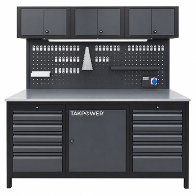 TAKPOWER Takım Tezgahı ve Takım Arabası Premium Atölye Seti Antrasit