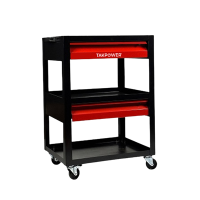 TAKPOWER TAR4409 3 Gözlü 2 Çekmeceli Parça Taşıma Arabası