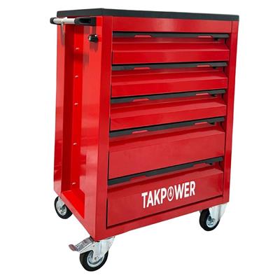 TAKPOWER 5 Çekmeceli Takım Arabası Kırmızı