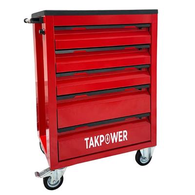TAKPOWER 5 Çekmeceli Takım Arabası Kırmızı