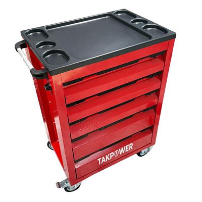 TAKPOWER 5 Çekmeceli Takım Arabası Kırmızı