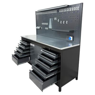 TAKPOWER TTR4410 2 Metre Takım Tezgahı 10 Çekmeceli 1 Dolaplı