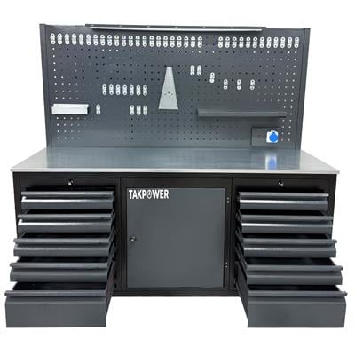 TAKPOWER TTR4410 2 Metre Takım Tezgahı 10 Çekmeceli 1 Dolaplı
