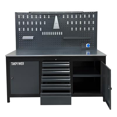 TAKPOWER TTR4411 2 Metre Takım Tezgahı 5 Çekmeceli 2 Dolaplı