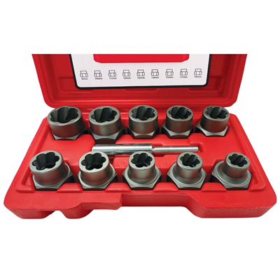 UNIVERSAL 1/2 Twist Lokma Seti Hasarlı Cıvata ve Somun Sökme 11 Parça