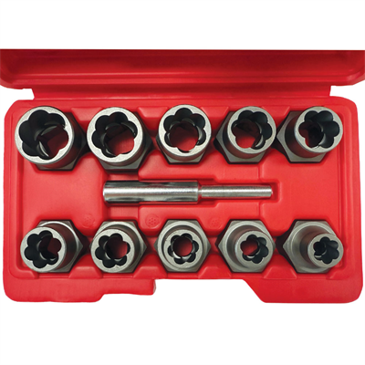 UNIVERSAL 1/2 Twist Lokma Seti Hasarlı Cıvata ve Somun Sökme 11 Parça