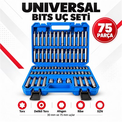 UNIVERSAL Bits Uç Seti 75 Parça