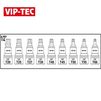 VIP-TEC 1/2 Torx Uçlu Lokma Takımı 9 Parça