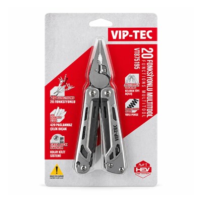 VIP-TEC Çok Amaçlı Pense Çakı 20 Fonksiyonlu 165 mm