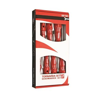 VIP-TEC Düz ve Yıldız Uçlu Tornavida Takımı 7 Parça