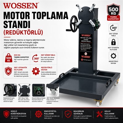 WOSSEN Motor Toplama Sehpası Redüktörlü 500 Kg