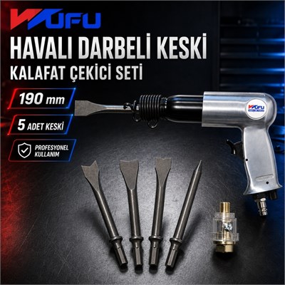 WUFU Havalı Darbeli Keski Kalafat Çekici Seti 190 mm