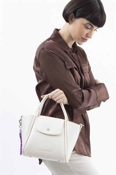 Beyaz Kadın El & Çapraz Çanta - BNT 1520