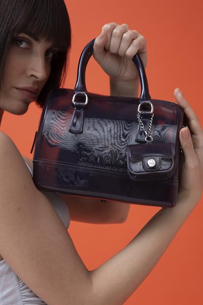 Siyah Kadın Şeffaf El Çantası - BNT 1453