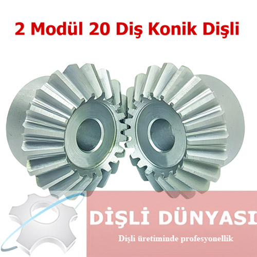 2 modül 20 diş konik dişli