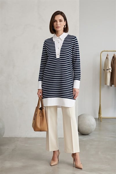 Penye Tunik 7044 LACİVERT