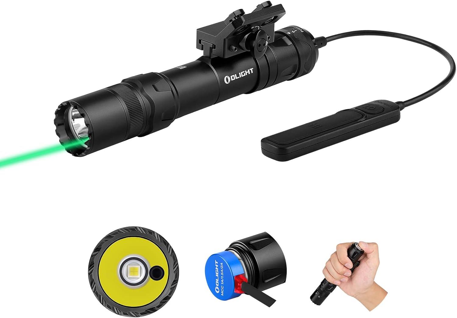 OLIGHT Odin GL M | Yeşil Lazerli Uzun Namlu Taktik Fener 1500 Lümen