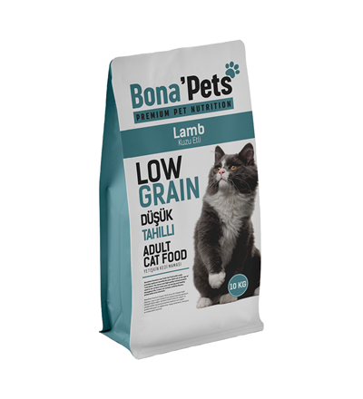 Bona'Pets Premium Düşük Tahıllı Kuzu Etli Kedi Maması