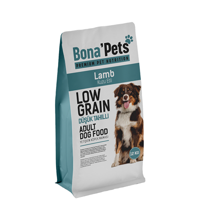 Bona'Pets Premium Düşük Tahıllı Kuzu Etli Köpek Maması