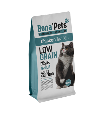 Bona'Pets Premium Düşük Tahıllı Tavuklu Kedi Maması