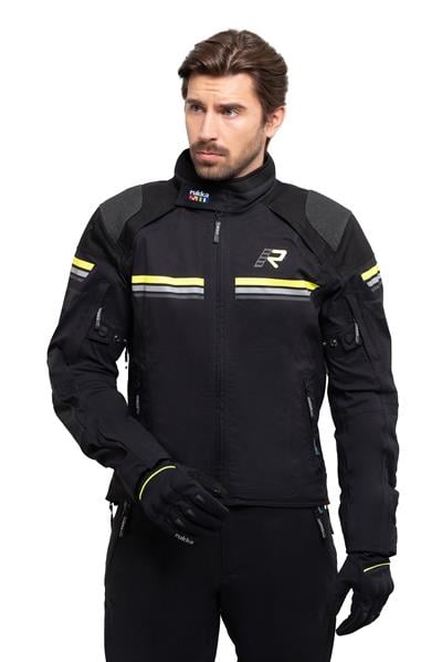 Armatou-R Erkek Kışlık Motosiklet Montu Siyah/Fluo Sarı-994