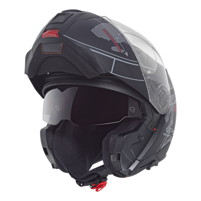 C5 Çene Açılır Motosiklet Kaskı Globe Black