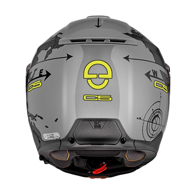 C5 Çene Açılır Motosiklet Kaskı Globe Grey