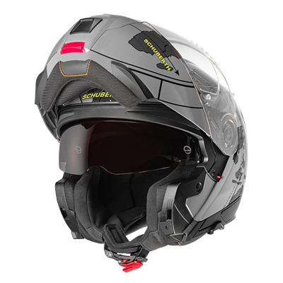 C5 Çene Açılır Motosiklet Kaskı Globe Grey