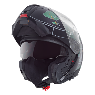 C5 Çene Açılır Motosiklet Kaskı Globe Green