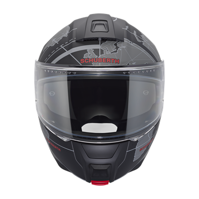 C5 Çene Açılır Motosiklet Kaskı Globe Black