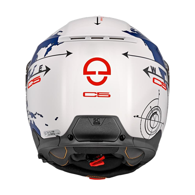 C5 Çene Açılır Motosiklet Kaskı Globe Blue