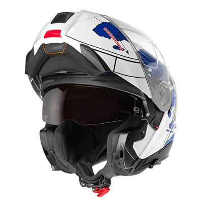 C5 Çene Açılır Motosiklet Kaskı Globe Blue