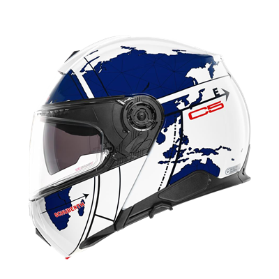 C5 Çene Açılır Motosiklet Kaskı Globe Blue