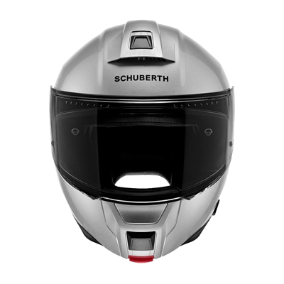 C5 Çene Açılır Motosiklet Kaskı Glossy Silver