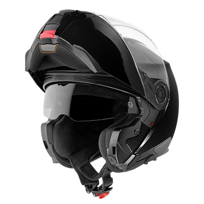 C5 Çene Açılır Motosiklet Kaskı Glossy Black