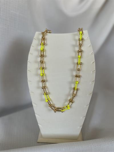 Neon Sarı Tiffany Kolye-50 cm