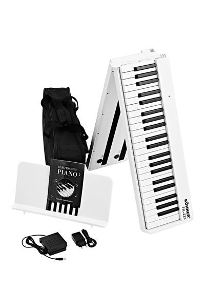 KÖHNER FX-220 Katlanabilir, Taşınabilir, Şarjlı Dijital Piyano (Dinamik Klavyeli, Tuş Hassasiyetli 88 Tuş)