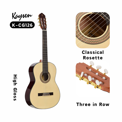 Kaysen CG-126 4/4 Masif Ahşap Klasik Gitar
