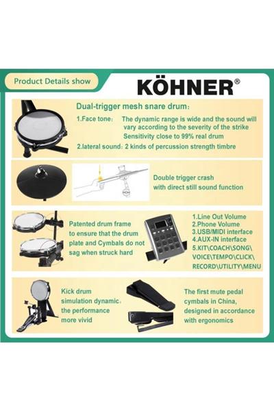 KÖHNER KFB-300 Dijital Bateri Seti